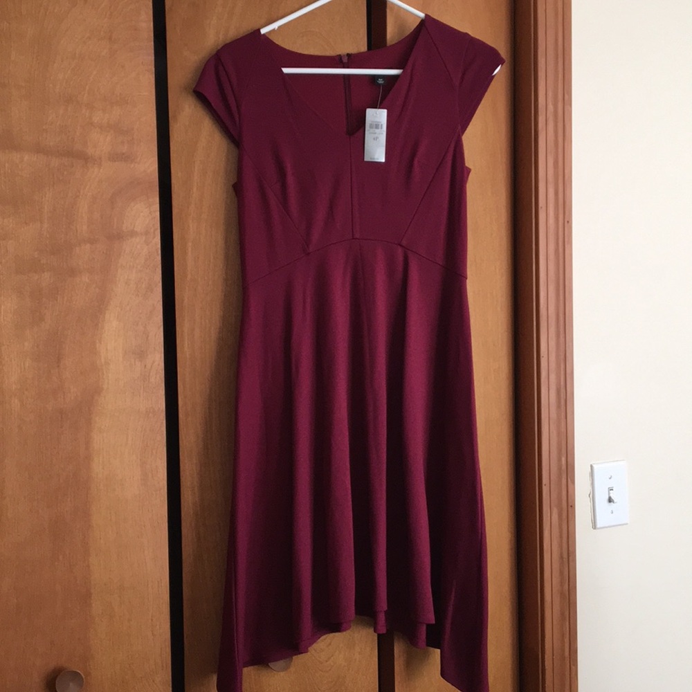 Ann Taylor wine-colored cocktail dress, Sz 4P